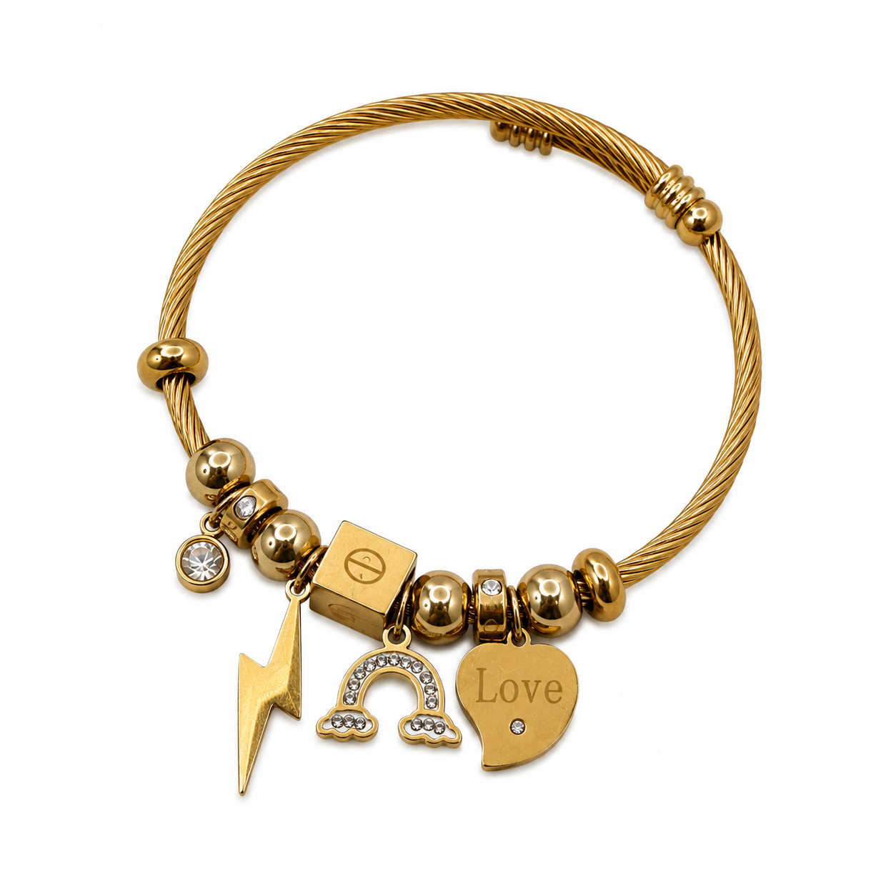 Selira Love Charm Gold Bracelet